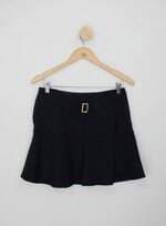 Minissaia bob store feminina azul com forro