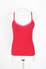 blusa de pijama lov feminina vermelha com renda