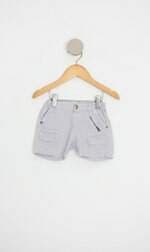 shorts C&A kids cinza xadrez