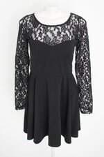 vestido gracia feminino preto com renda