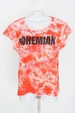 blusa canal feminina laranja tie dye