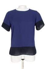 blusa Banana Republic feminina azul com recortes
