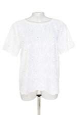 blusa Renner feminina branca com bordado e paetê