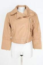 jaqueta kadosh by anne fernandes feminina bege com forro