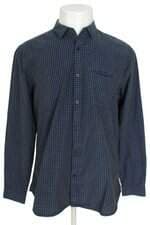camisa armani exchange masculina azul xadrez 