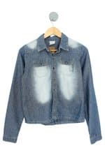 camisa jeans oppnus  kids azul