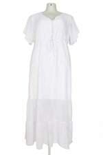 vestido longo em crepe bordado florbella branco com meio forro