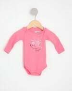 body kiko kids rosa com aplique