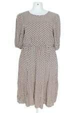 vestido midi viva plus estampado com forro