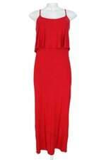 vestido feminino vermelho com fenda