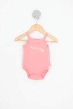 body calvin klein kids rosa com bordado