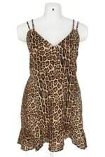 vestido hot pink feminino animal print com forro