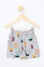 shorts kids koisa de menina branco estampado