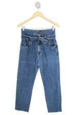 calça jeans Le Lis Blanc feminina azul com faixa na cintura