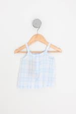 blusa carters kids xadrez com bordado
