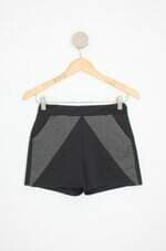 shorts garotas teens juvenil preto com brilho