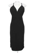vestido feminino anacondawho preto com fenda
