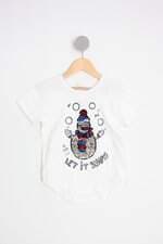 camiseta zara kids branca com paetê