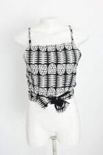blusa cropped totem feminina estampada 