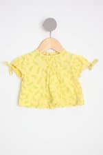 blusa bb moderno kids amarela estampada