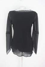blusa feminina preta com renda
