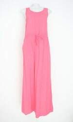 vestido hering feminino rosa com faixa na cintura e franzido