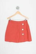 saia gule gule feminina laranja com aplique e forro