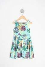 vestido zara kids estampado com pregas