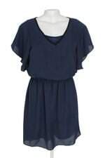 vestido market 33 feminino azul com forro e recortes