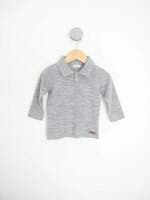 blusa manga longa bebelândiamini kids cinza