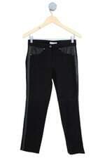 calça bella pelle feminina preta com recortes