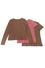 KIT 3 blusa básicas Amaro feminina marrom e salmão