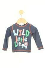 Camiseta praia tip top kids azul com silk
