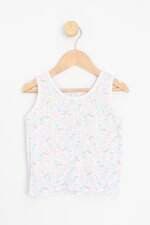 regata kids branca estampada