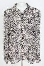 camisa forever 21 feminina estampada com transparência