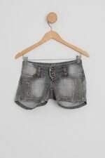 shorts feminino cinza