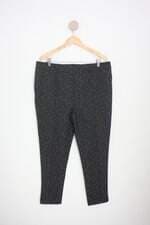 calça de tecido C&A feminina preta com poás
