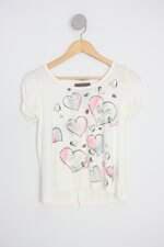 blusa juvenil off white com silk