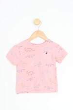 camiseta kids rosa estampada