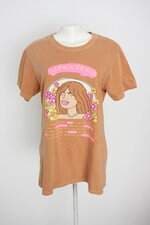 camiseta borana feminina marrom com silk