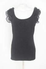 blusa express feminina preta com babado