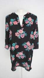 blusa forever 21 feminina floral com barra mullet