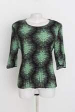blusa kafenji feminina estampada com plissado