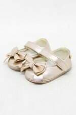 sapato pimpolho kids dourado com laço