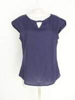 blusa amarige feminina azul com babado