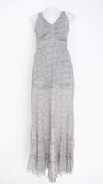 vestido morina feminino cinza com hotfix e meio forro