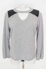 blusa máxxima feminina cinza com recortes