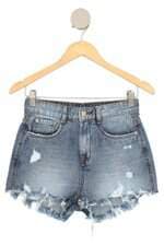 shorts jeans denim zero feminino azul