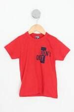 camiseta kids vermelha com silk