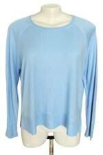 blusa Zara femininA azul com fenda